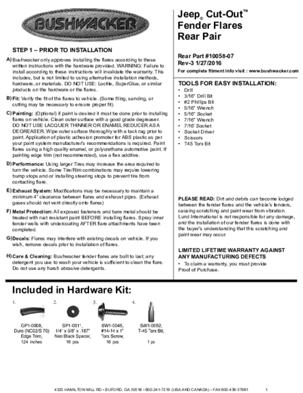 Installation Manual